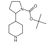 2-(哌啶-4-基)吡咯烷-1-羧酸叔丁酯结构式
