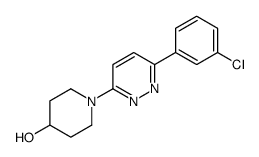 1-[6-(3-chlorophenyl)pyridazin-3-yl]piperidin-4-ol结构式