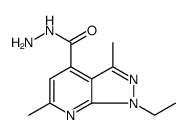 1H-Pyrazolo[3,4-b]pyridine-4-carboxylic acid, 1-ethyl-3,6-dimethyl-, hydrazide Structure