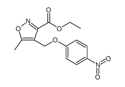 3-Isoxazolecarboxylic acid, 5-methyl-4-[(4-nitrophenoxy)methyl]-, ethyl ester Structure