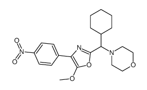 4-{Cyclohexyl[5-methoxy-4-(4-nitrophenyl)-1,3-oxazol-2-yl]methyl} morpholine结构式