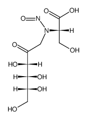 N-(1-Desoxy-D-fructos-1-yl)-N-nitroso-L-serin Structure