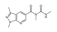 N,1,3-trimethyl-N-(methylcarbamoyl)-1H-pyrazolo[3,4-b]pyridine-5-carboxamide结构式