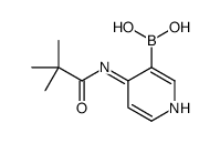 4-Pivalamidopyridine-3-boronic acid结构式