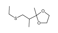 2-(1-ethylsulfanylpropan-2-yl)-2-methyl-1,3-dioxolane Structure