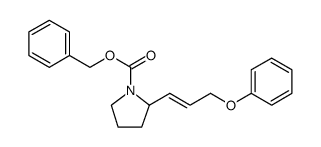 1-Pyrrolidinecarboxylic acid, 2-[(1E)-3-phenoxy-1-propen-1-yl]-, phenylmethyl ester结构式
