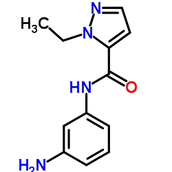 N-(3-Aminophenyl)-1-ethyl-1H-pyrazole-5-carboxamide结构式