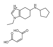 (E)-but-2-enedioate,cyclopentyl-(1-ethyl-4,5,6,7-tetrahydro-1H-benzimidazole-1,3-diium-5-yl)azanium结构式