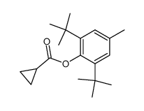 cyclopropanecarboxylic acid 2,6-di-tert-butyl-4-methylphenyl ester Structure