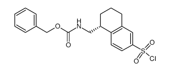 ((R)-6-chlorosulfonyl-1,2,3,4-tetrahydro-naphthalen-1-ylmethyl)-carbamic acid benzyl ester结构式