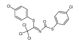 N-<1-(p-chlorophenylthio)-2,2,2-trichloroethylidene>(p-chlorophenyl)thiourethane结构式