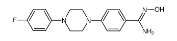 4-(4-fluorophenylpiperazin-1-yl)-N-hydroxybenzamidine结构式