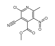 2-chloro-3-cyano-6-methyl-5-nitro-isonicotinic acid methyl ester Structure