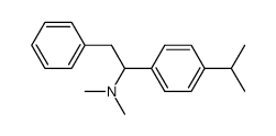 1-Dimethylamino-1-(4-isopropyl-phenyl)-2-phenyl-aethan Structure