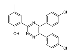 2-[5,6-bis-(4-chloro-phenyl)-[1,2,4]triazin-3-yl]-4-methyl-phenol结构式