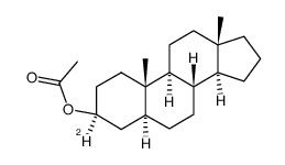 3α-Deutero-3β-acetoxy-5α-androstan结构式