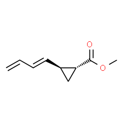Cyclopropanecarboxylic acid, 2-(1,3-butadienyl)-, methyl ester, [1alpha,2beta(E)]-结构式