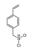 dichloro-[(4-ethenylphenyl)methyl]silane结构式