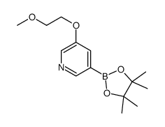 3-(2-甲氧基乙氧基)-5-(4,4,5,5-四甲基-1,3,2-二噁硼烷-2-基)-吡啶结构式