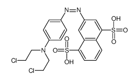 3-(4-Bis(beta-chloroethyl)aminophenylazo)-1,5-naphthalenedisulfonic ac id结构式