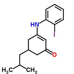 3-[(2-Iodophenyl)amino]-5-isobutyl-2-cyclohexen-1-one结构式