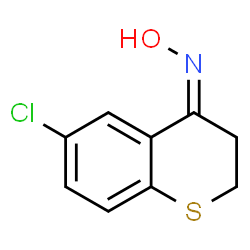 6-CHLORO-2,3-DIHYDRO-4H-THIOCHROMEN-4-ONE OXIME结构式