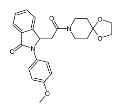 3-[2-(1,4-dioxa-8-azaspiro[4.5]decan-8-yl)-2-oxoethyl]-2-(4-methoxyphenyl)-3H-isoindol-1-one Structure