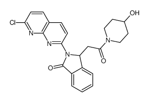 2-(7-chloro-1,8-naphthyridin-2-yl)-3-[2-(4-hydroxypiperidin-1-yl)-2-oxoethyl]-3H-isoindol-1-one结构式