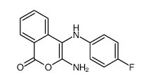 3-Amino-4-[(4-fluorophenyl)amino]-1H-isochromen-1-one结构式