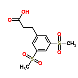 3-[3,5-Bis(methylsulfonyl)phenyl]propanoic acid structure