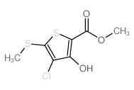 4-氯-3-羟基-5-(甲基硫代)噻吩-2-羧酸甲酯结构式