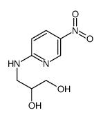 3-[(5-nitropyridin-2-yl)amino]propane-1,2-diol结构式