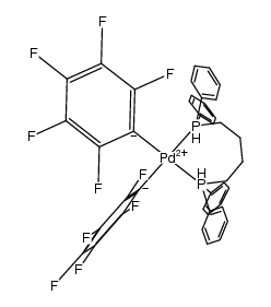Pd(C6F5)2(dppb)结构式