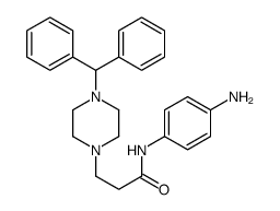1-Piperazinepropanamide, N-(4-aminophenyl)-4-(diphenylmethyl)- Structure
