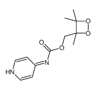 (3,4,4-Trimethyl-1,2-dioxetan-3-yl)methyl 4-pyridinylcarbamate structure
