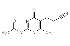 Acetamide,N-[5-(2-cyanoethyl)-1,6-dihydro-4-methyl-6-oxo-2-pyrimidinyl]- Structure