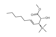 (2S,3S,E)-methyl 2-hydroxy-3-(trimethylsilyl)dec-4-enoate Structure