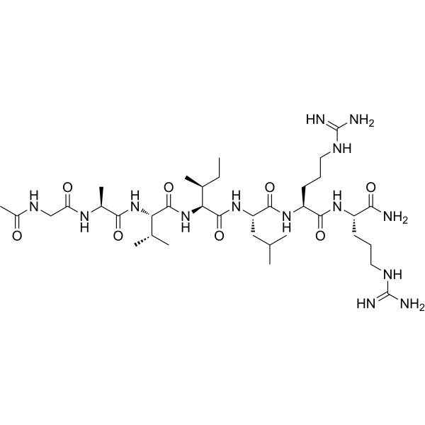 Ac-Gly-Ala-Val-Ile-Leu-Arg-Arg-NH2 trifluoroacetate salt Structure