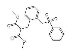 2-(2-Benzenesulfonylmethyl-benzyl)-malonic acid dimethyl ester Structure