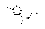 (Z)-3-(5-methylfuran-3-yl)but-2-enal结构式