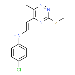 4-CHLORO-N-(2-[6-METHYL-3-(METHYLSULFANYL)-1,2,4-TRIAZIN-5-YL]VINYL)ANILINE structure