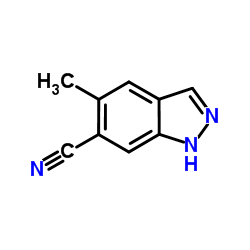 6-Cyano-5-Methyl 1H-indazole结构式
