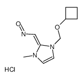 [(Z)-[1-(cyclobutyloxymethyl)-3-methylimidazol-2-ylidene]methyl]-oxoazanium,chloride Structure