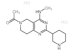 1-(4-Methylamino-2-piperidin-3-yl-7,8-dihydro-5H-pyrido[4,3-d]pyrimidin-6-yl)-ethanone diHCl Structure