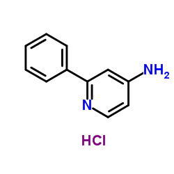 2-Phenyl-4-pyridinamine hydrochloride (1:1) Structure