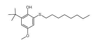 2-tert-butyl-4-methoxy-6-(octylthio)phenol结构式