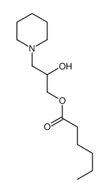 (2-hydroxy-3-piperidin-1-ylpropyl) hexanoate Structure
