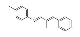 (E)-4-methyl-N-((E)-2-methyl-3-phenylallylidene)aniline Structure