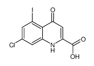 7-chloro-5-iodo-4-oxo-1H-quinoline-2-carboxylic acid结构式