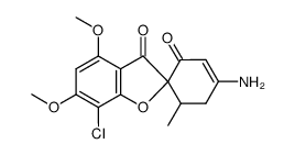 7-Chlor-4'-amino-4,6-dimethoxy-6'-methyl-grisen-(3')-dion-(3,2')结构式